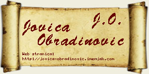Jovica Obradinović vizit kartica